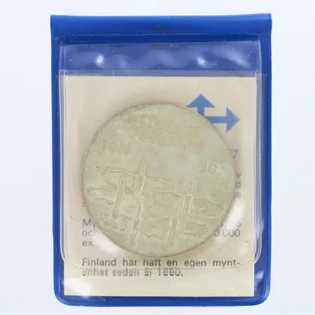 Juhlaraha Suomi Finland 1917-1967, nimellisarvo 10mk, 900,  Paino: 24,2 g