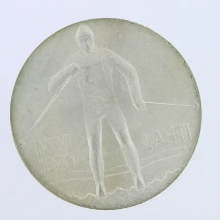 Juhlaraha, Lahti MM 1978, nimellisarvo 25mk, 500,  Paino: 26,3 g