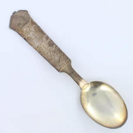 Kummilusikka, kaiverrettu, pituus 138mm, 813, Paino: 22,9 g