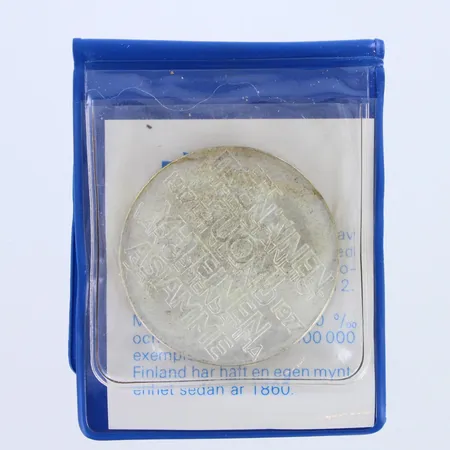 Juhlaraha, Itsenäinen Suomi 60 vuotta, nimellisarvo 10mk, 1917-1977, 500,  Paino: 21,7 g