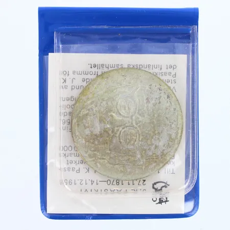 Juhlaraha J.K Paasikivi, 100 vuotta, vuodelta 1970, nimellisarvo 10 markkaa, 500,  Paino: 22,4 g