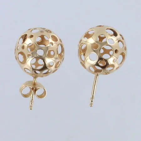 Korvakorut, design Liisa Vitali, Leppäkerttu, toinen tausta puuttuu, korkeus 12mm, 585, Paino: 2g