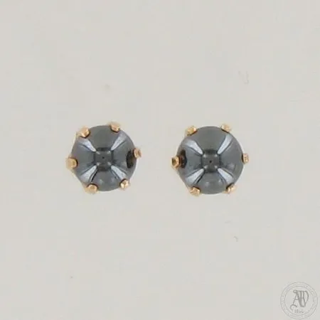 Kivikorvakorut, Ø 4mm, toinen tausta puuttuu, 585br,  Paino: 0,9 g