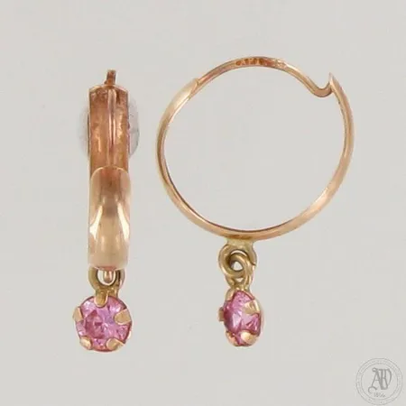 Kivikorvakorut, korkeus 18mm, Ø 12mm, 585br,  Paino: 0,8 g