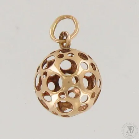 Riipus, design Liisa Vitali, Leppäkerttu, korkeus 20mm, Ø 11mm, 585,  Paino: 1 g