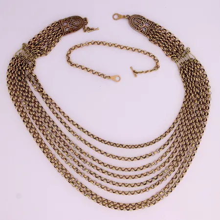 Kaulakoru, Kalevala koru, Hämäläinen juhlakääty, pituus 47cm, mukana jatkoketju, pronssi,