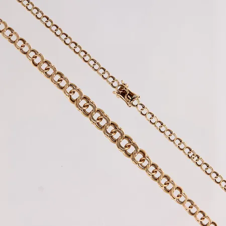 Bismarck-kaulaketju, pituus 46,5cm, leveys 3,7-6,8mm, 585, Paino: 10,5 g