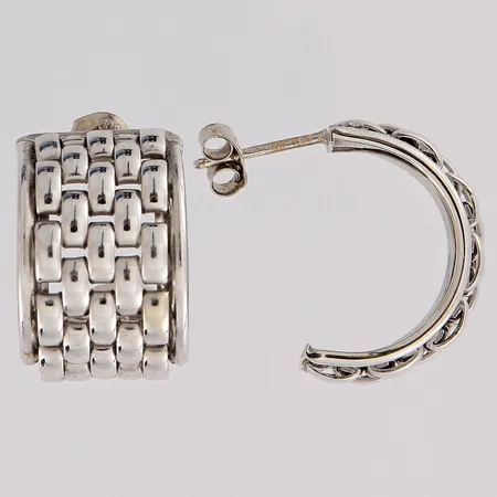 Korvakorut, korkeus 20mm, leveys 13,5mm, 585 valkokulta, Paino: 8,6 g