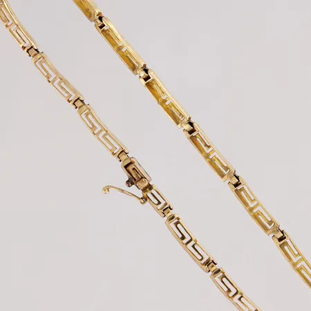 Kaulaketju, lukko viallinen, pituus 44,5cm, leveys 3,8mm, 585, Paino: 17,4 g