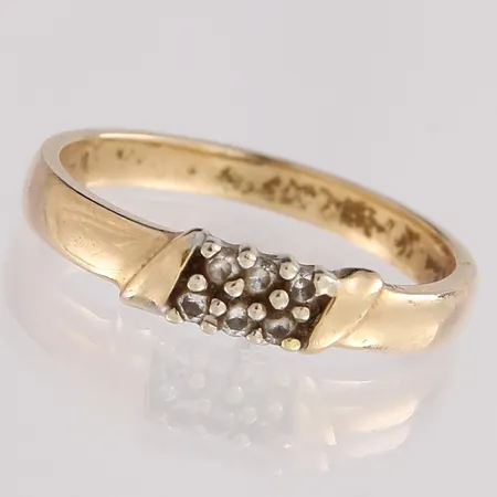Timanttisormus 6xn.0.01ct, koko 16½, 585, Paino: 2,2 g