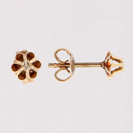 Timanttikorvakorut, 2xn.0.005ct, 585, Paino: 0,5 g