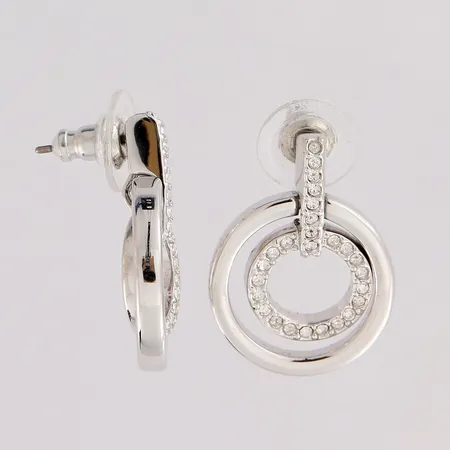 Kivikorvakorut, Swarowski, korkeus 25mm, metallia, Paino: 0 g
