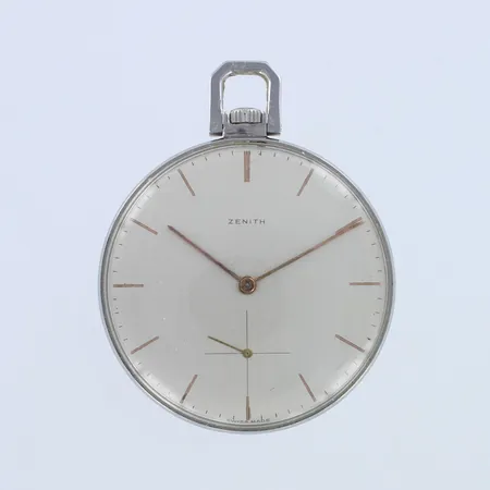 Taskukello Zenith, Swiss Made, mekaaninen, S:N 4863501, rungon Ø 44mm, metallia 
