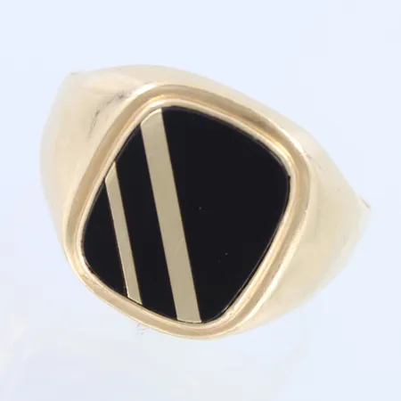 Kantasormus emalilla, koko 23, 585br,  Paino: 4,7 g