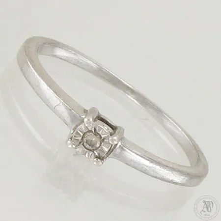 Timanttisormus 1xn.0.02ct, koko 18¼, 925,  Paino: 1,6 g