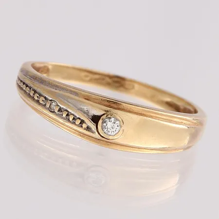 Timanttisormus 1xn.0.02ct 1xn.0.005ct, koko16, 585, Paino: 1,5 g