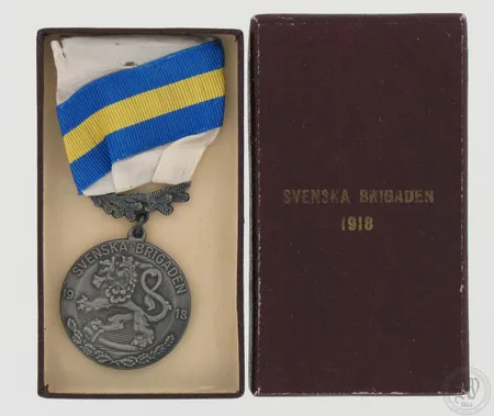 Muistomitali, Ruotsi, Svenska Brigaden 1918, alkuperäinen rasia