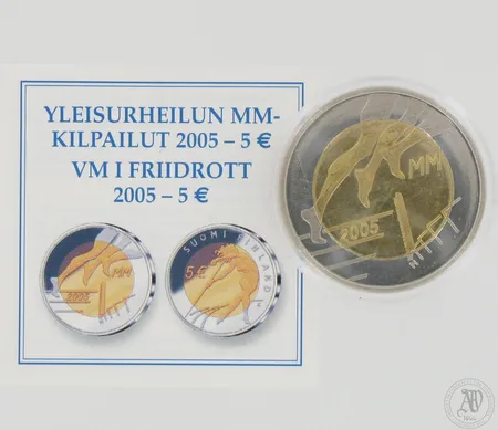 Juhlaraha, Yleisurheilun MM-kilpailut 2005, nimellisarvo 5euroa, Cu/Ni