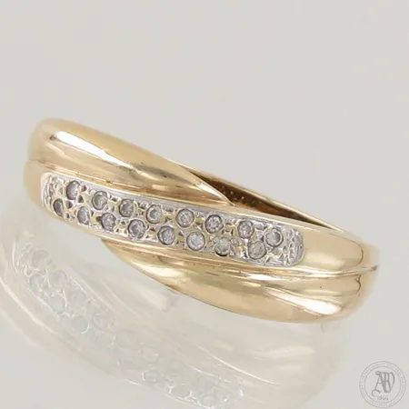 Timanttisormus 16xn.0.005ct, koko 19½, 585,  Paino: 4,1 g