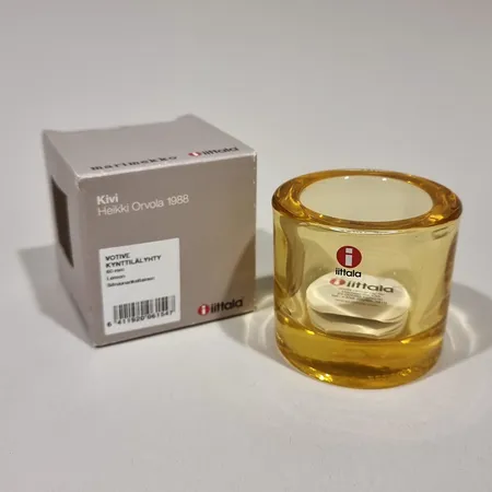 Tuikkulyhty Iittala, Kivi, korkeus 60mm, sitruunankeltainen, laatikko Lähetetään postipakettina.