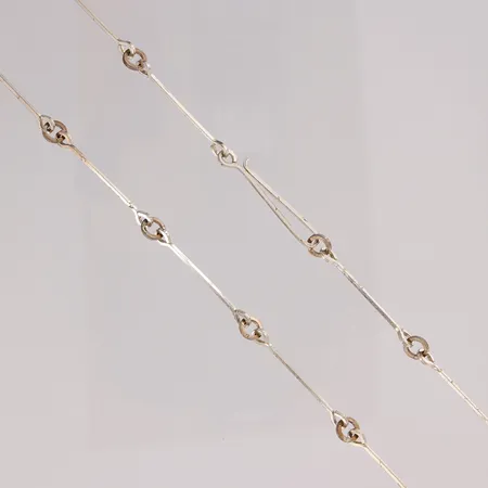 Kaulakoru, Lapponia, Hopeapolku, design Björn Weckström, vuodelta 1976, pituus 103,5cm, 925,  Paino: 29,6 g