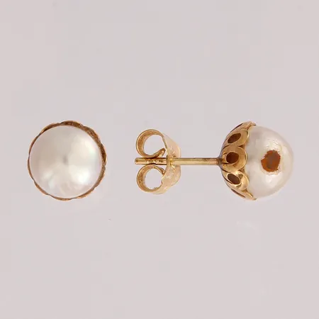 Vialliset helmikorvakorut, Ø 8mm, 585br,  Paino: 2,1 g