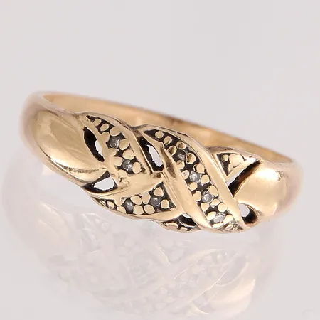 Timanttisormus 8xn.0.005ct, koko 17¼, 585,  Paino: 2,2 g