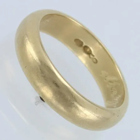 Sileä sormus, kaiverrettu, koko 17½, leveys 4,7mm, 585, Paino: 5,8 g