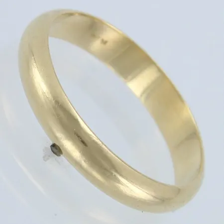 Sileä sormus, koko 19¾, leveys 4mm, 585, Paino: 3,8 g