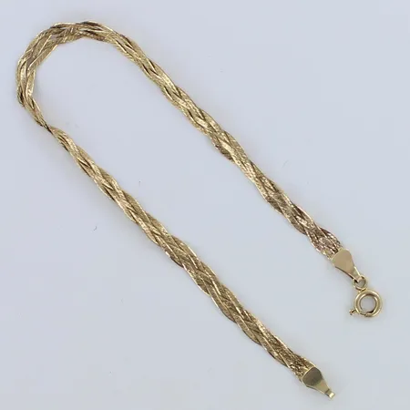 Viallinen rannketju, käytönjälkiä, pituus 180mm, leveys 3,6mm, 585, Paino: 2,5 g