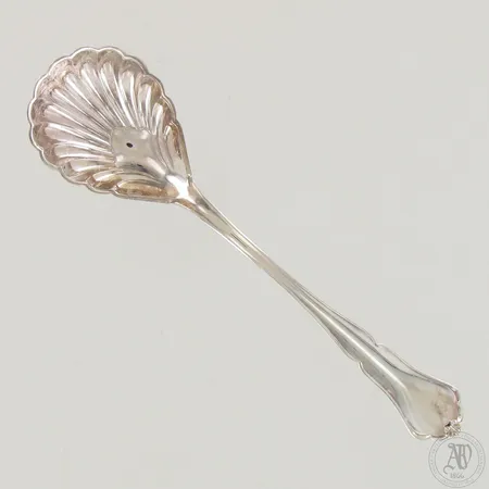 Sokerilusikka, Chippendale, pituus 127mm, 830,  Paino: 17,3 g