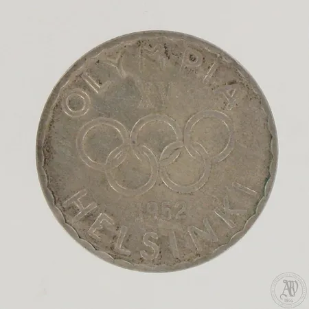 Juhlaraha Suomi, Olympia XV Helsinki 1952, nimellisarvo 500mk, 500,  Paino: 12 g