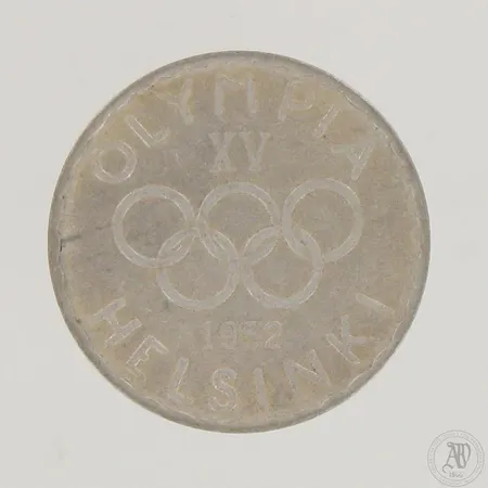 Juhlaraha Suomi, Olympia XV Helsinki 1952, nimellisarvo 500mk, 500,  Paino: 12 g