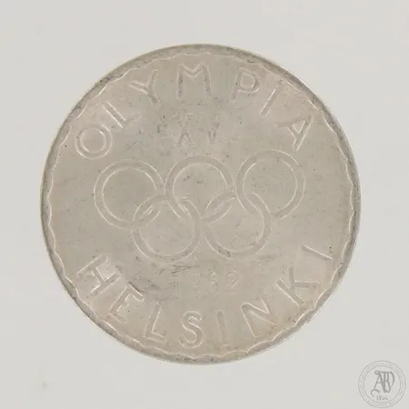 Juhlaraha Suomi, Olympia XV Helsinki 1952, nimellisarvo 500mk, 500,  Paino: 12 g