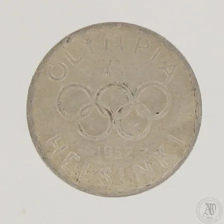 Juhlaraha Suomi, Olympia XV Helsinki 1952, nimellisarvo 500mk, 500,  Paino: 12 g