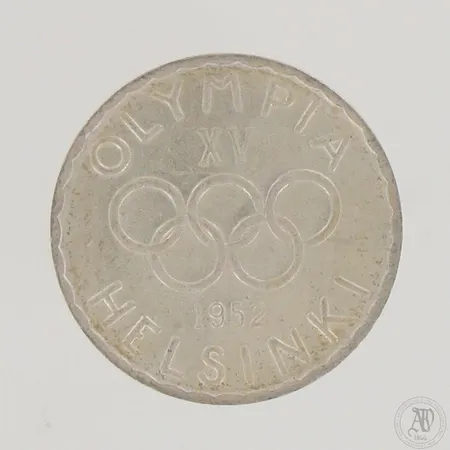 Juhlaraha Suomi, Olympia XV Helsinki 1952, nimellisarvo 500mk, 500,  Paino: 11,8 g