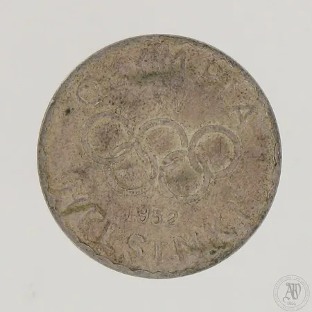 Juhlaraha Suomi, Olympia XV Helsinki 1952, nimellisarvo 500mk, 500,  Paino: 11,8 g