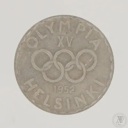 Juhlaraha Suomi, Olympia XV Helsinki 1952, nimellisarvo 500mk, 500,  Paino: 11,8 g