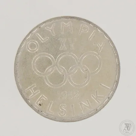 Juhlaraha Suomi, Olympia XV Helsinki 1952, nimellisarvo 500mk, 500,  Paino: 11,9 g
