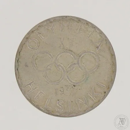 Juhlaraha Suomi, Olympia XV Helsinki 1952, nimellisarvo 500mk, 500,  Paino: 11,7 g