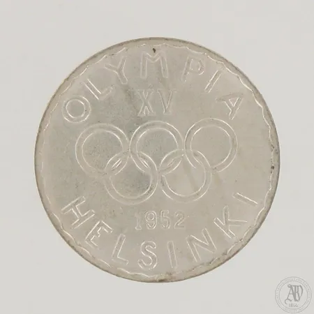 Juhlaraha Suomi, Olympia XV Helsinki 1952, nimellisarvo 500mk, 500,  Paino: 11,7 g
