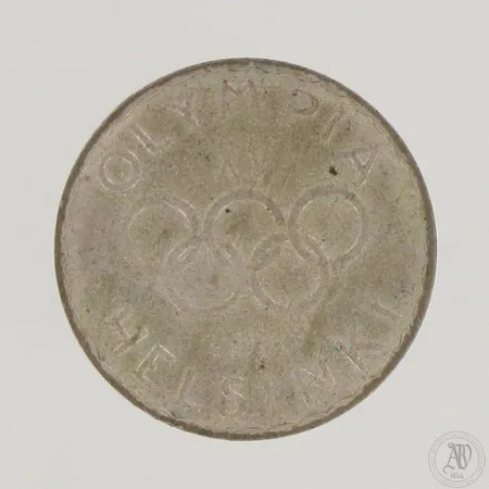Juhlaraha Suomi, Olympia XV Helsinki 1952, nimellisarvo 500mk, 500,  Paino: 12 g