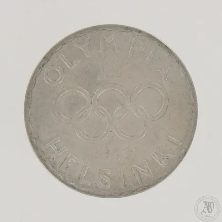 Juhlaraha Suomi, Olympia XV Helsinki 1952, nimellisarvo 500mk, 500,  Paino: 12 g