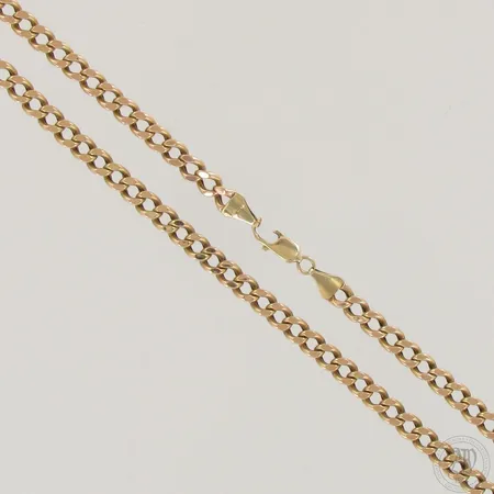 Viallinen panssarikaulaketju, lukko rikki, pituus ja leveys 59,5cm ja 6,3mm, 585,  Paino: 26,7 g
