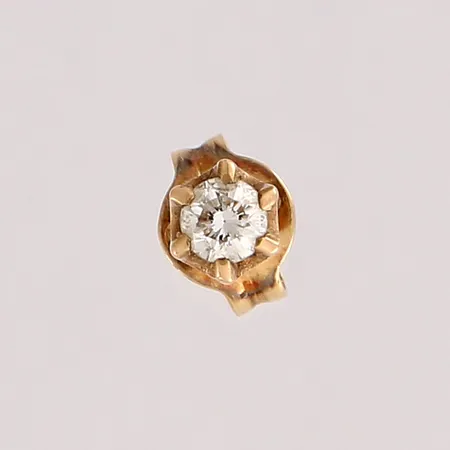 Timanttikorvakoru 1xn.0.10ct, Ø 6mm, 585,  Paino: 0,5 g