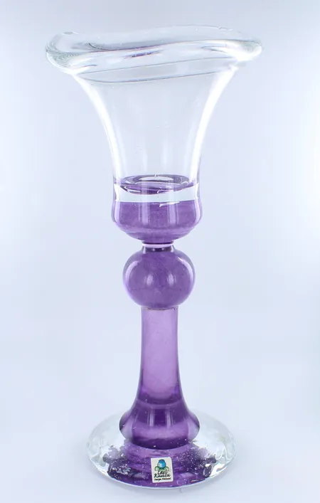 Lasimaljakko, Lasi Ruusu, Design Finkand, korkeus 26cm,  Lähetetään postipakettina.