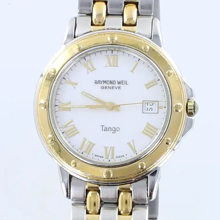 Teräsrannekello, Raymond Weil Tango, Ref: 5560, Quartz, rannekkeen pituus 190mm, taulun Ø35mm, 