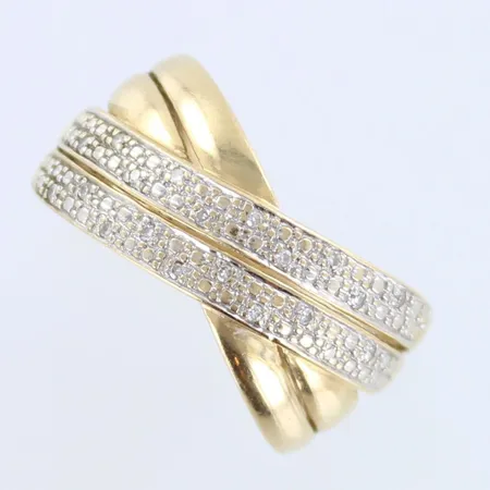 Timanttisormus 20xn.0.005ct, koko18½, 585, Paino: 5,9 g