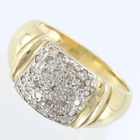 Timanttisormus 25xn.0.005ct, koko 18¾, 585, Paino: 6,3 g