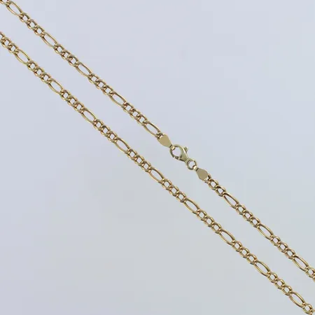 Figaro-kaulaketju, pituus 48cm, leveys 3,3mm, 585,  Paino: 6,2 g